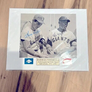 Sandy Koufax Willie mays autographed photo